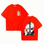 Satoru Gojo Print T-shirt Unisex Loose Short Sleeve Round Neck