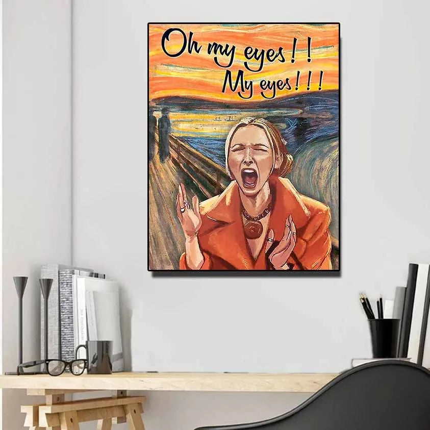 Friends Phoebe Buffay Oh My Eyes Funny Poster Canvas