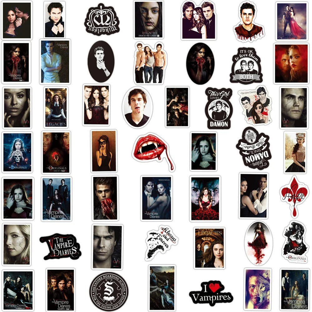 50PCS The Vampire Diaries Personalized Creative Stickers for Decoration