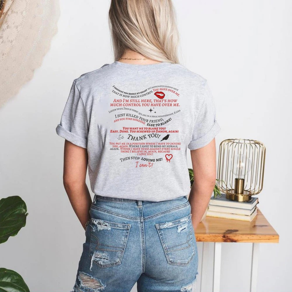 Trendy Vampire Diaries T Shirt Retro