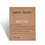 Stainless Steel Taylor Swift Gold Plated Nameplate Pendant Jewelry For Fans