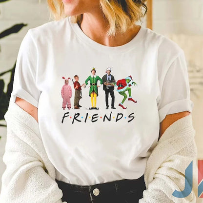 Funny Merry Christmas  Friends Woman T Shirt