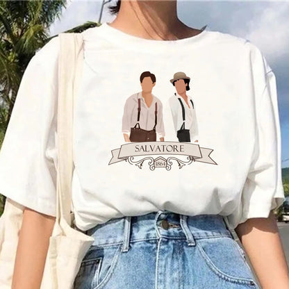Summer Casual TVD Graphic Women's Loose T-Shirt