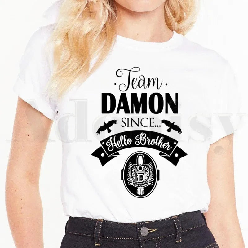 The Vampire Diaries Short Sleeve Female Tops Tees