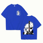 Satoru Gojo Print T-shirt Unisex Loose Short Sleeve Round Neck
