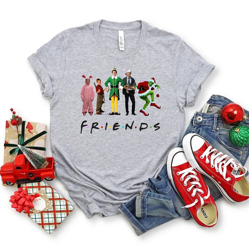 Funny Merry Christmas  Friends Woman T Shirt