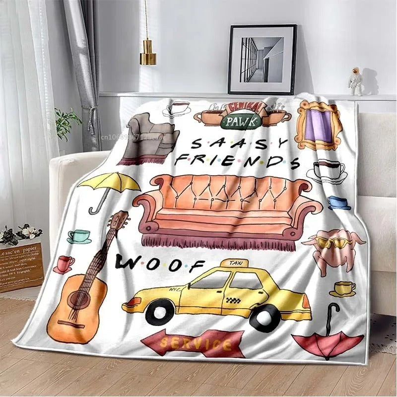 Friends Classic TV Series Blanket Character Pattern
